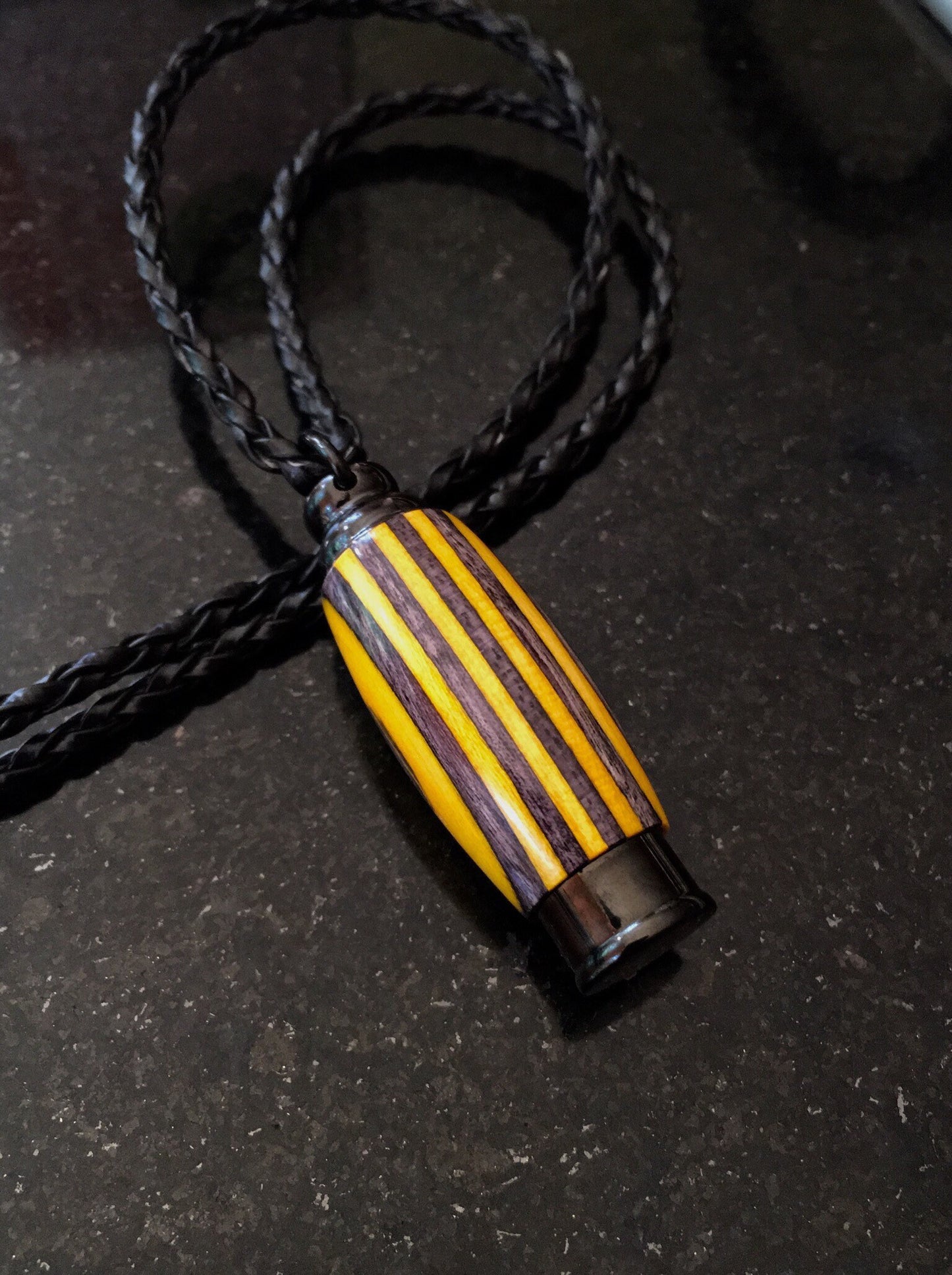 Black & Yellow Laminate Wood With Black Anodized Stainless Steel