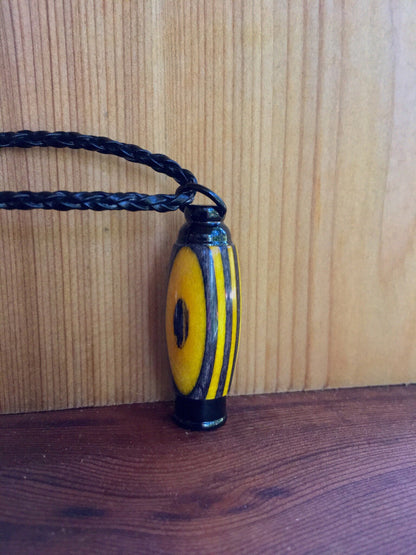 Black & Yellow Laminate Wood With Black Anodized Stainless Steel