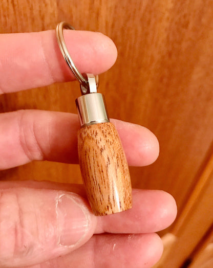 African Mahogany & Stainless Steel Cremation Urn Pendant