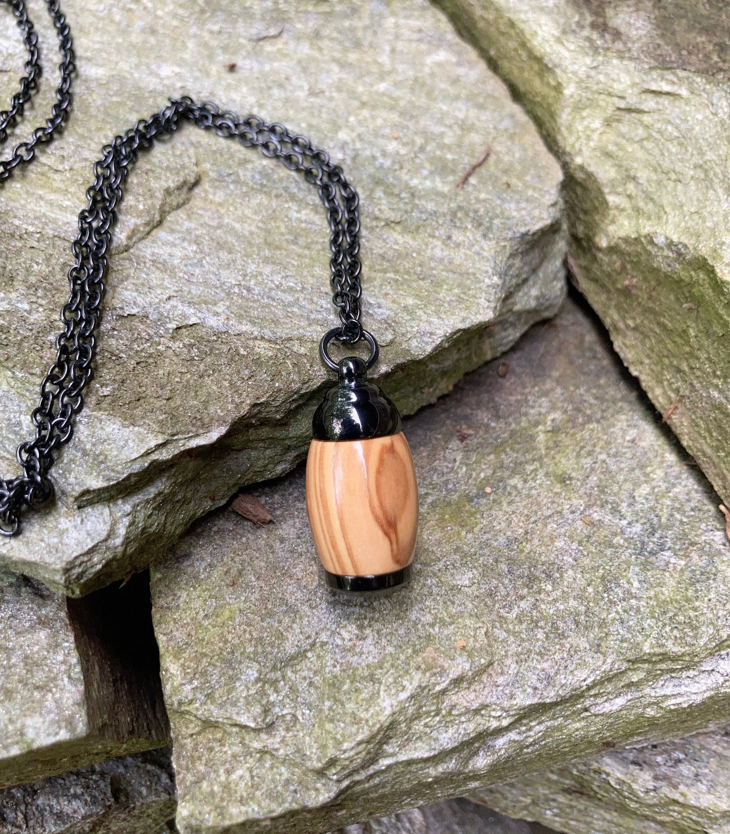 Extra Small Bethlehem Olive Wood and Black Stainless Steel