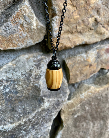 Extra Small Bethlehem Olive Wood and Black Stainless Steel