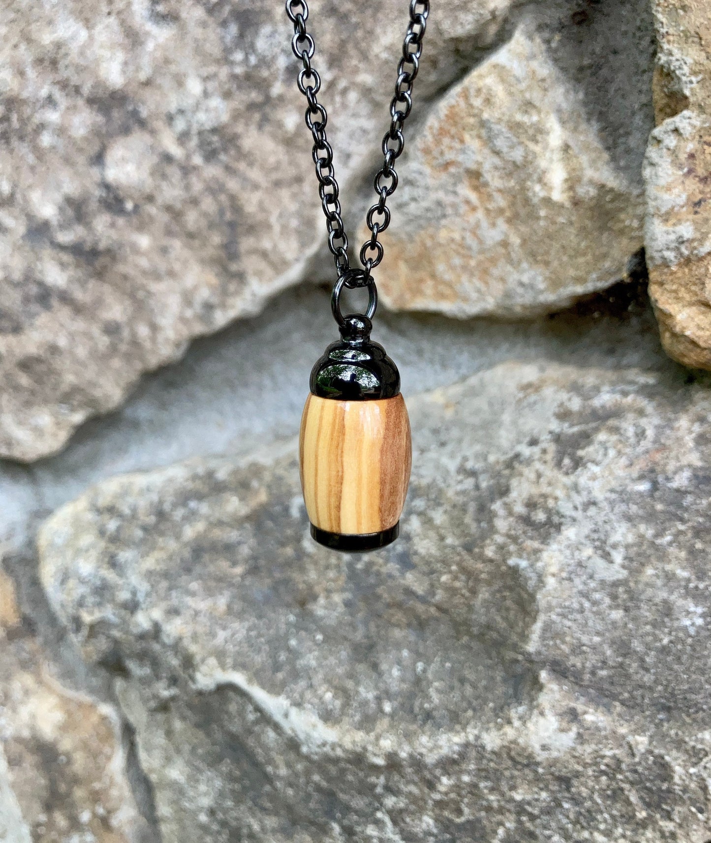 Extra Small Bethlehem Olive Wood and Black Stainless Steel